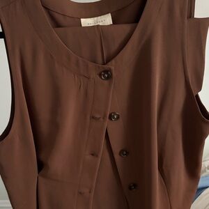 Brown Top And Pant Set